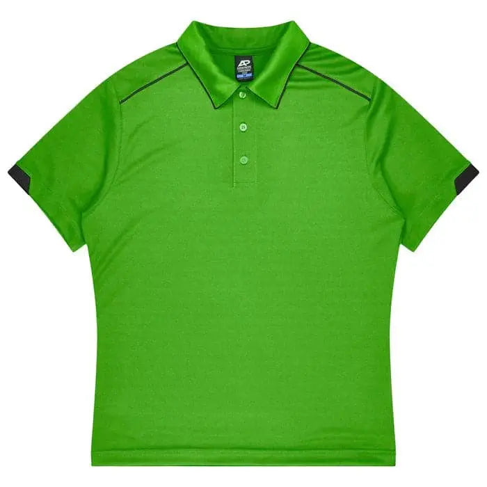 Aussie Pacific Currumbin Kids Polo Shirt 3320  Aussie Pacific KAWA GREEN/BLACK 4